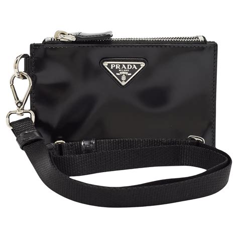 prada nylon wristlet pouch|prada nylon off shoulder top.